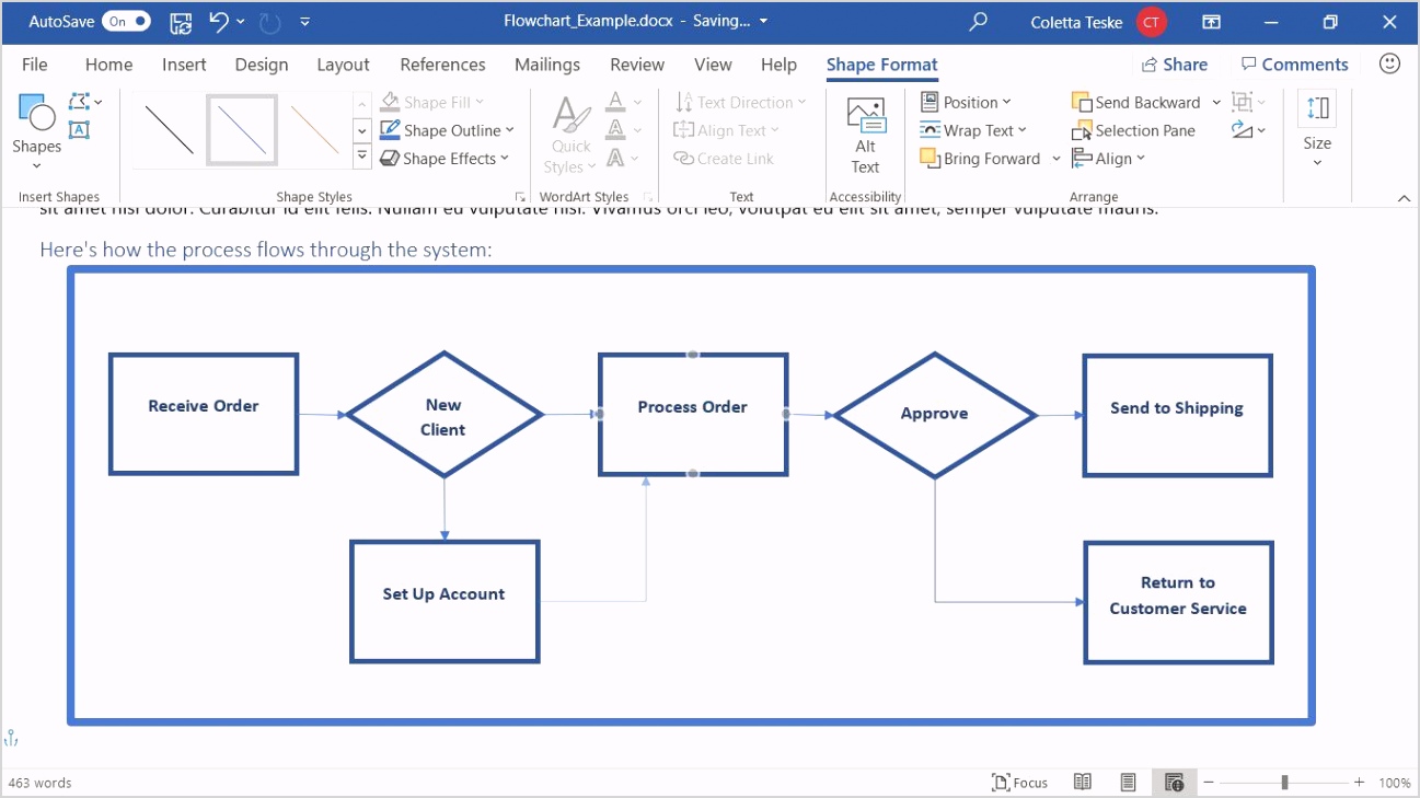 How to Create a Microsoft Word Flowchart 14 how to create a microsoft word flowchart ac17f26bd45e4e6fa54fff85d800c145
