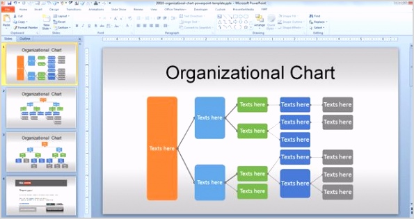 Free Org Chart PowerPoint Template horizontal org chart layout ppt