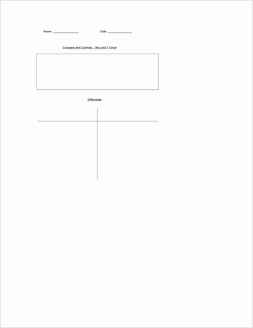 30 Printable T Chart Templates & Examples Template Archive t chart template 21