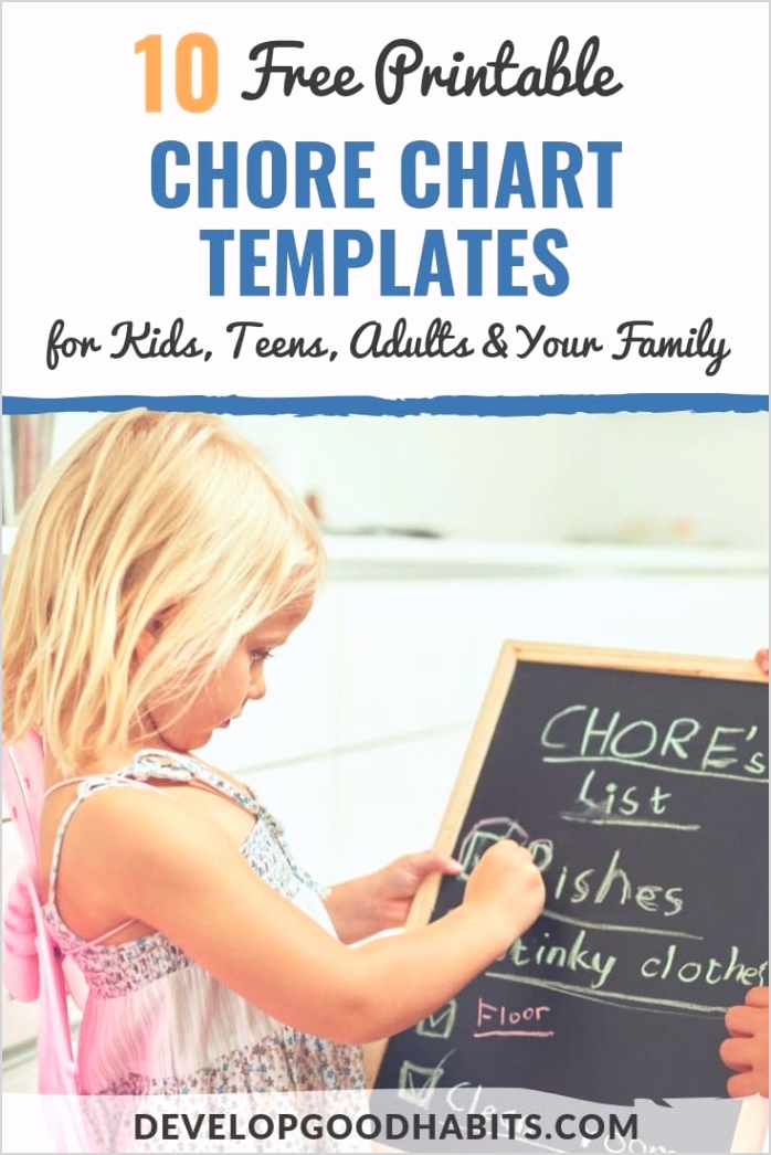 free chore chart templates
