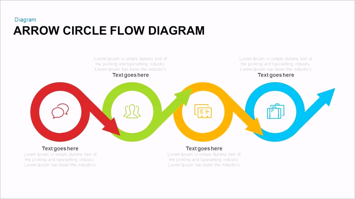 Arrow Circle Flow Diagram Powerpoint and Keynote template