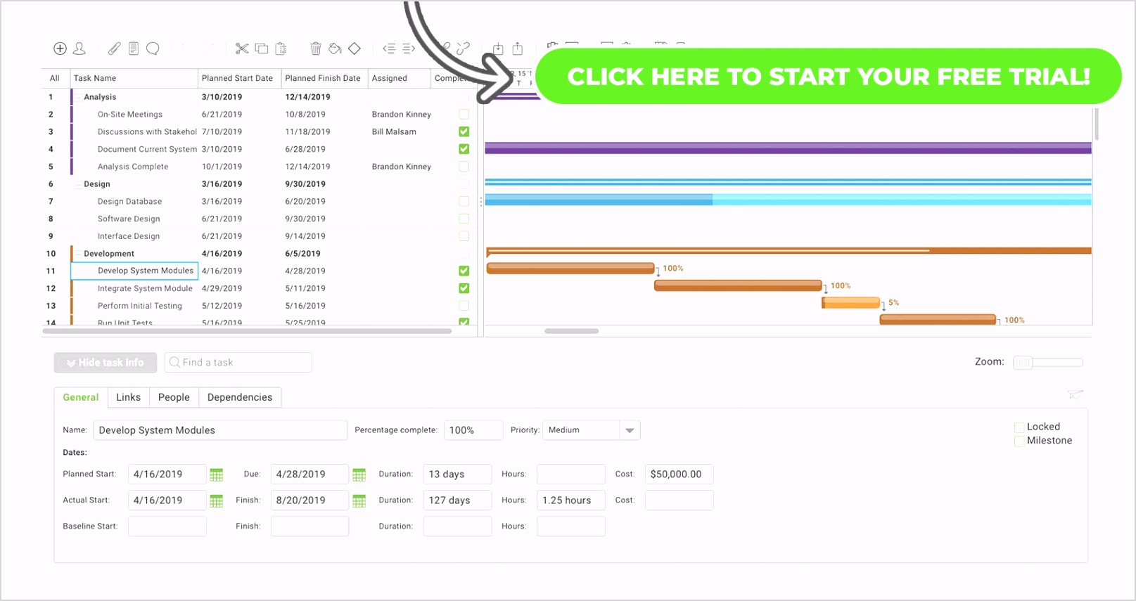 Gantt Charts for Long Term Projects CTA