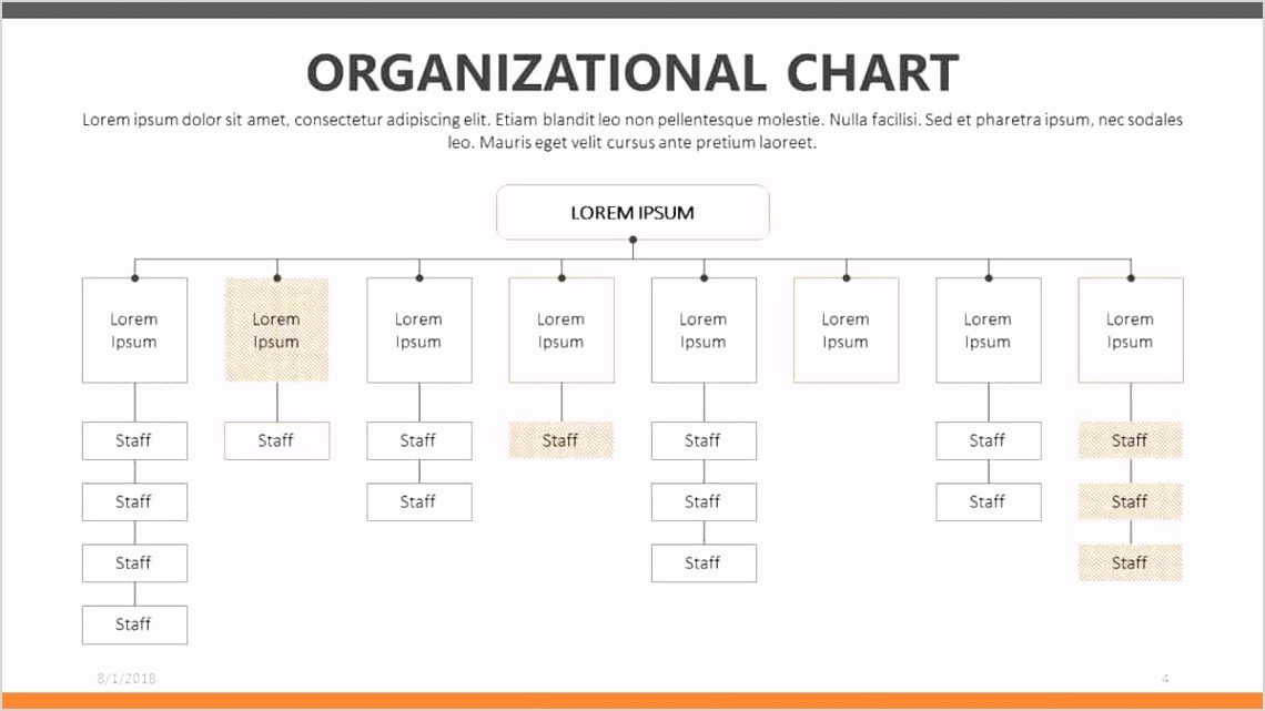 The Hierarchical Organizational Chart Template slide