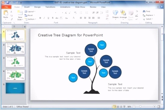 Download Creative Tree Diagram PowerPoint Template