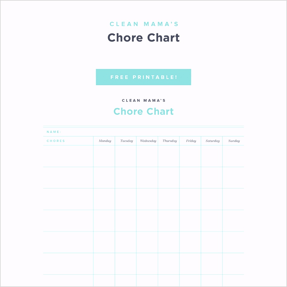 Chore Chart By Clean Mama