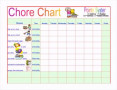 Free Printable Family Chore Chart Template