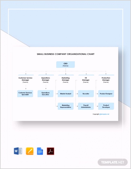 Small Business pany Organizational Chart 2