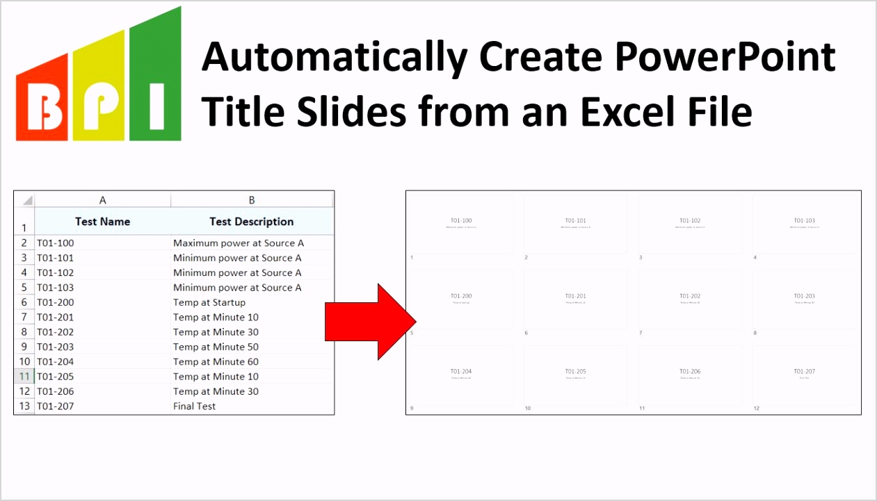 Excel to PPT Slides Logo