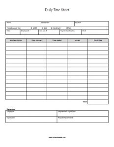employee time sheets free printable | DocTemplates
