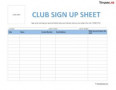 Free Printable Sign Up Sheet Templates