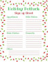 Printable Potluck Sign Up Sheet
