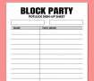 Halloween Potluck Sign Up Sheet Template