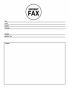Printable Fax Cover Sheet Templates